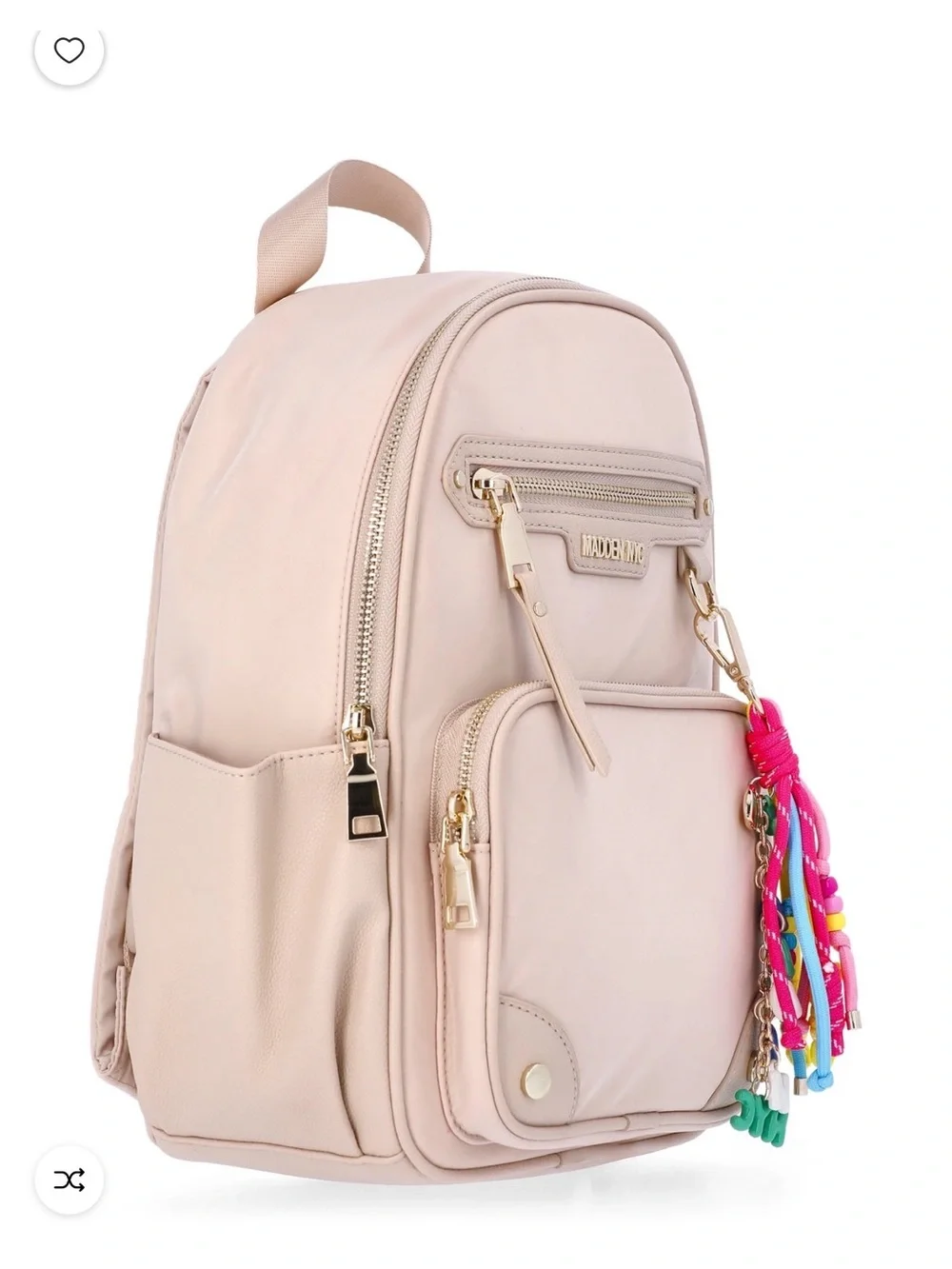 Madden NYC Blush Mini Backpack with Tassel Charm
